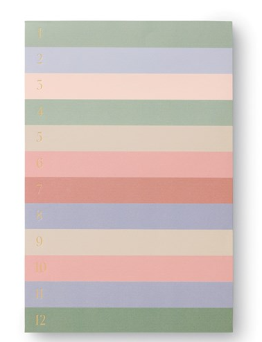 RPC Muted Numbered Color Block Memo Notepad