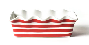 HapEv Red Stripe Ruffle Loaf Pan