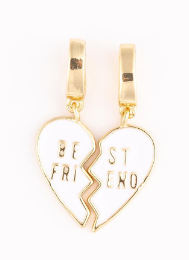 MM Girl Charm White Heart Friends