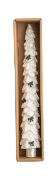 MP White Christmas Taper Candles