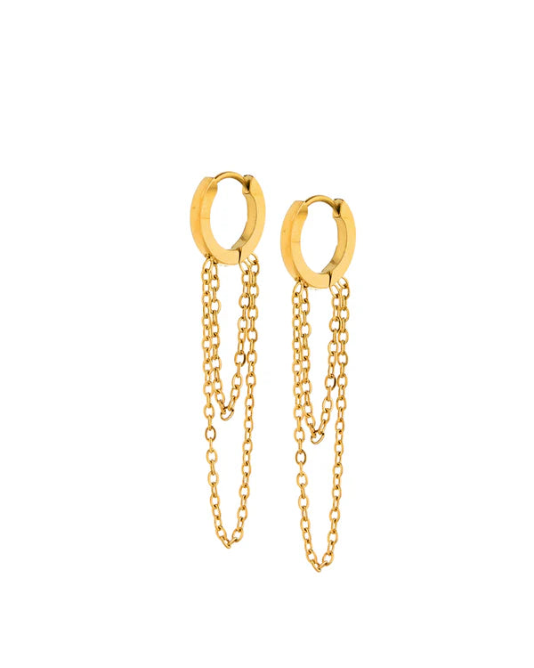 LC Huggie Charm Earrings