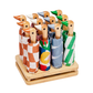 12-Slot Handmade Wooden Umbrella POS Display