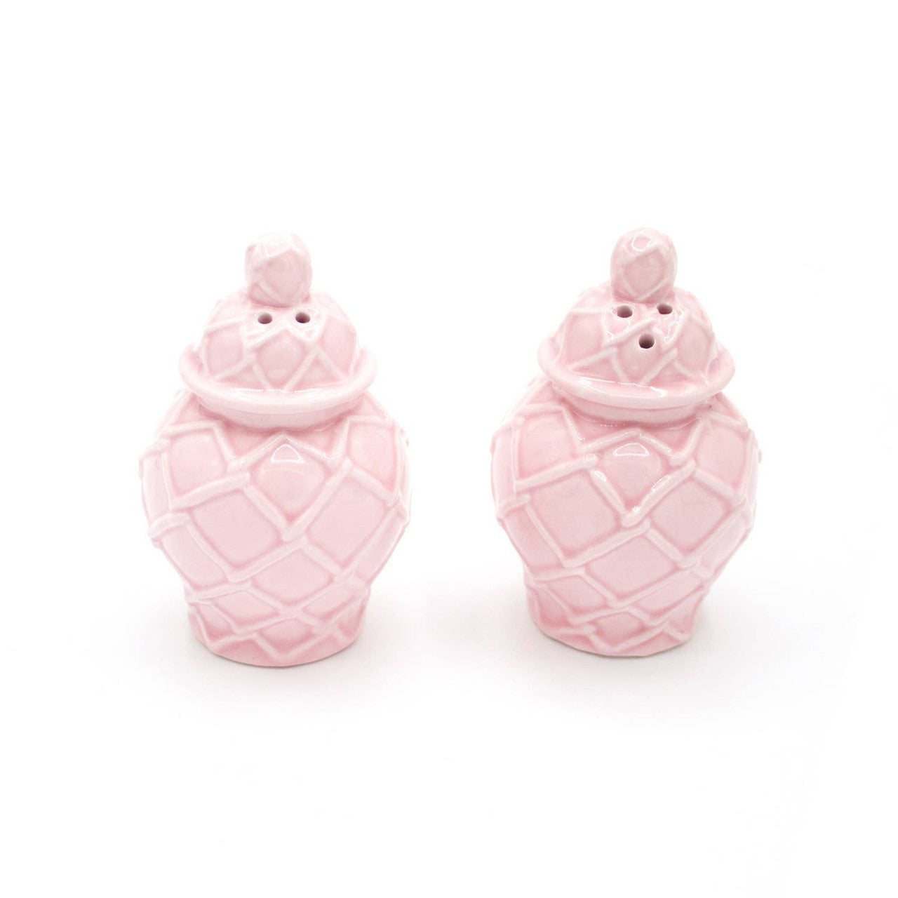 8 Oak Salt/Pepper Jars Pink