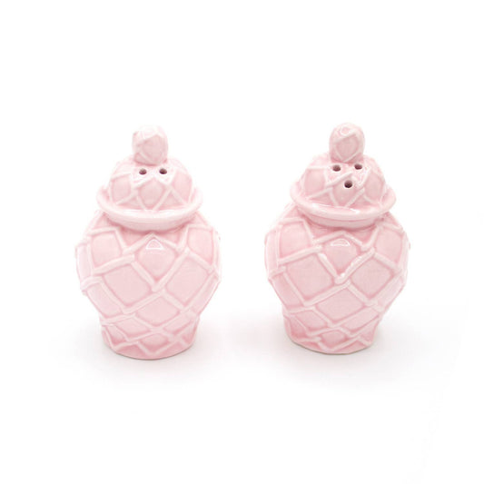 8 Oak Salt/Pepper Jars Pink