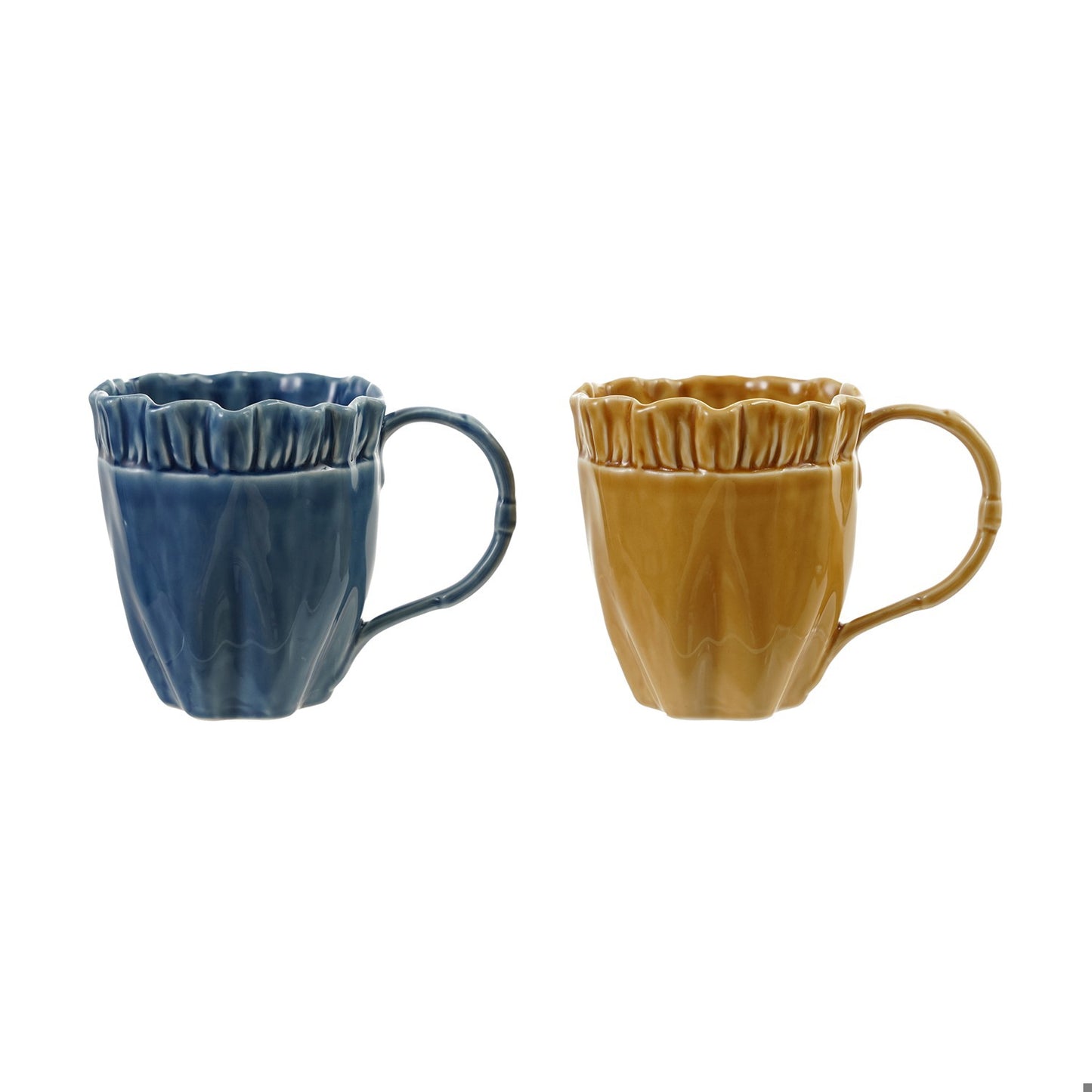 HM Stoneware Ruffled Mug