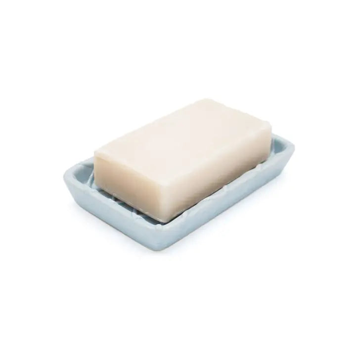 8 Oak Textured Soap Dish - Light Blue