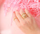 Lindy Beaded Band in Gold