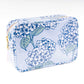 8 Oak Hydrangea Stem Clear Coated Rectangular Cosmetic Case