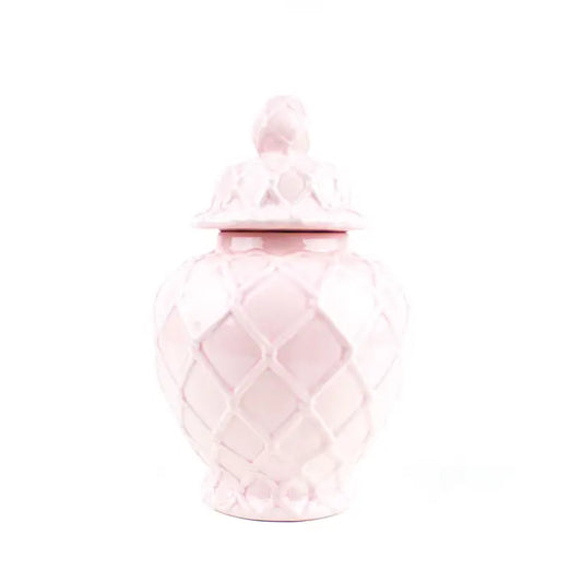 Pink Textured Ginger Jar