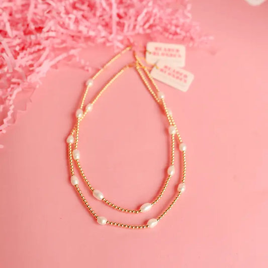 Pearl Poppi Beaded Stretch Necklace