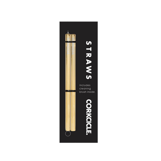 Cocktail Straw Set Gold