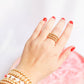 Lindy Beaded Band in Gold