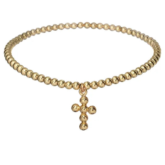 BB "BALL BEAD CROSS" Bracelet