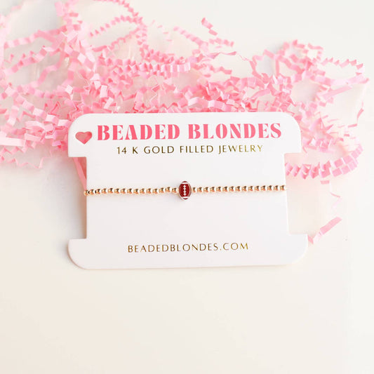 Football BB Bead Bracelet (Kids Size)