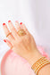 Lindy Beaded Band in Gold