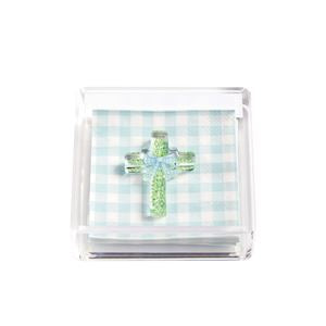 MP Gingham Easter Napkin & Caddy Set