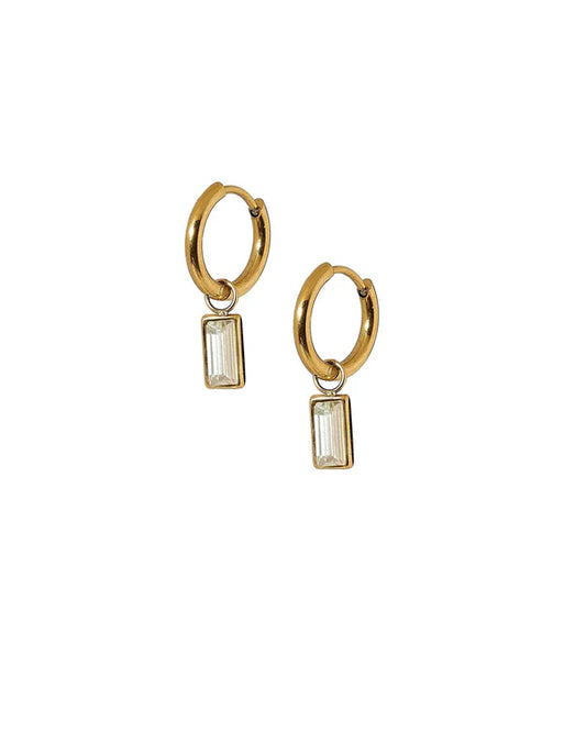 LC Huggie Charm Earrings