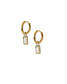 LC Huggie Charm Earrings
