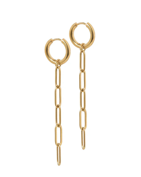 LC Huggie Charm Earrings
