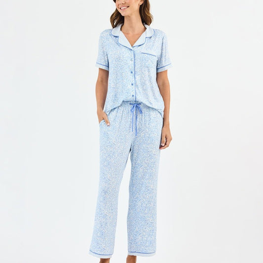 MS Charlotte Shorts Set | Meadow Ln Blue Stripe