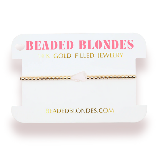 Beaded Blonde Megaphone Bracelet