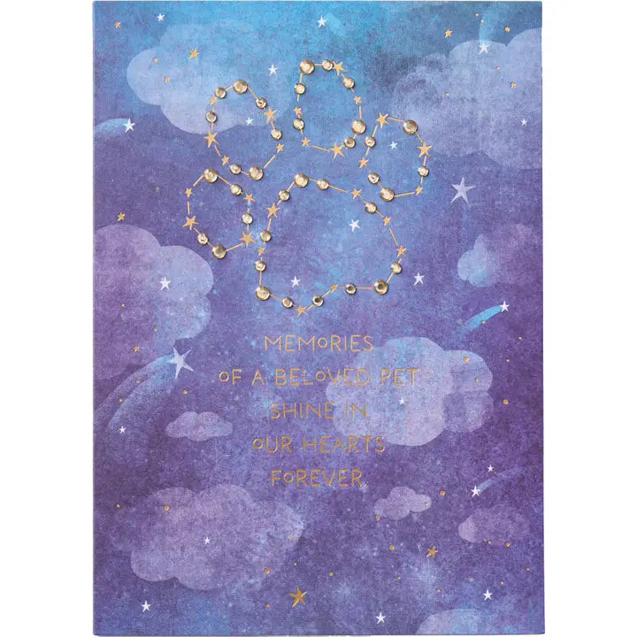 DD Pet Paw Print Constellation Card