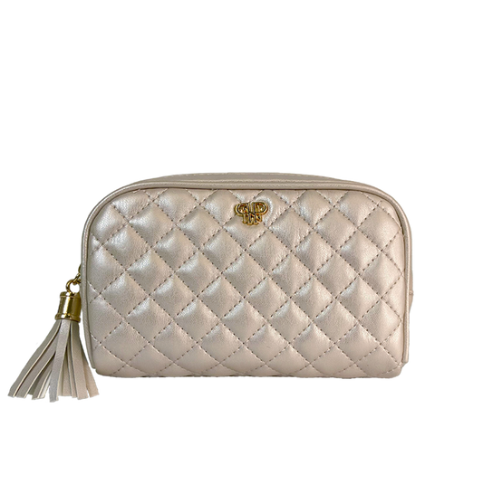 PN SM Makeup Bag - Pearl Quilted