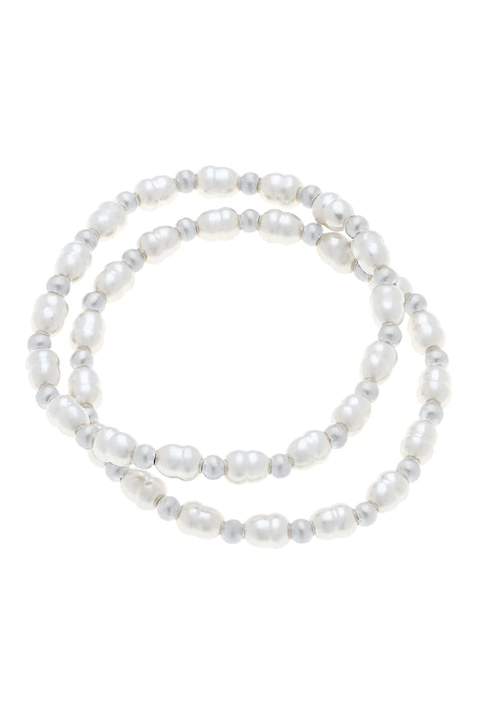 Canvas Ball Bead Stretch Bracelet Sets