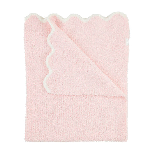 MP chenille blanket pink scallop