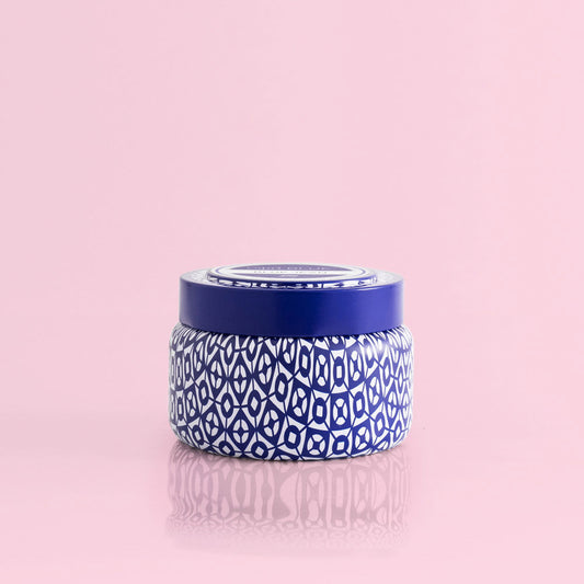 8.5oz printed tin - blue volcano