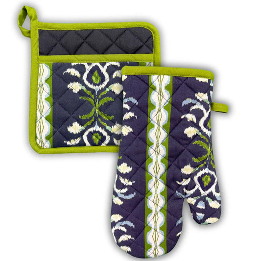 Laura Park Pot Holder & Mit Set