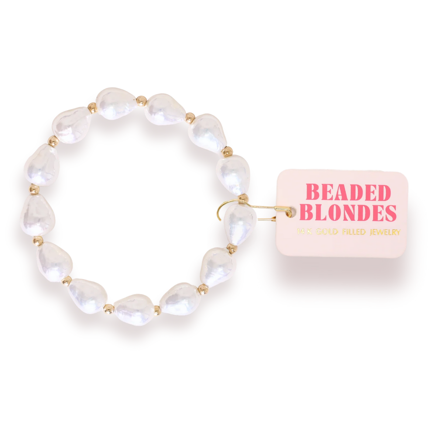 Beaded Blonde Saylor Pearl Bracelet