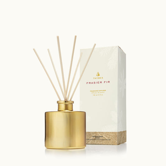 Thymes Frasier Fir reed diffuser gold