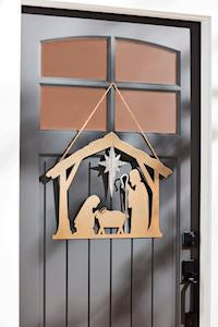 MP Tin Nativity Door Hanger