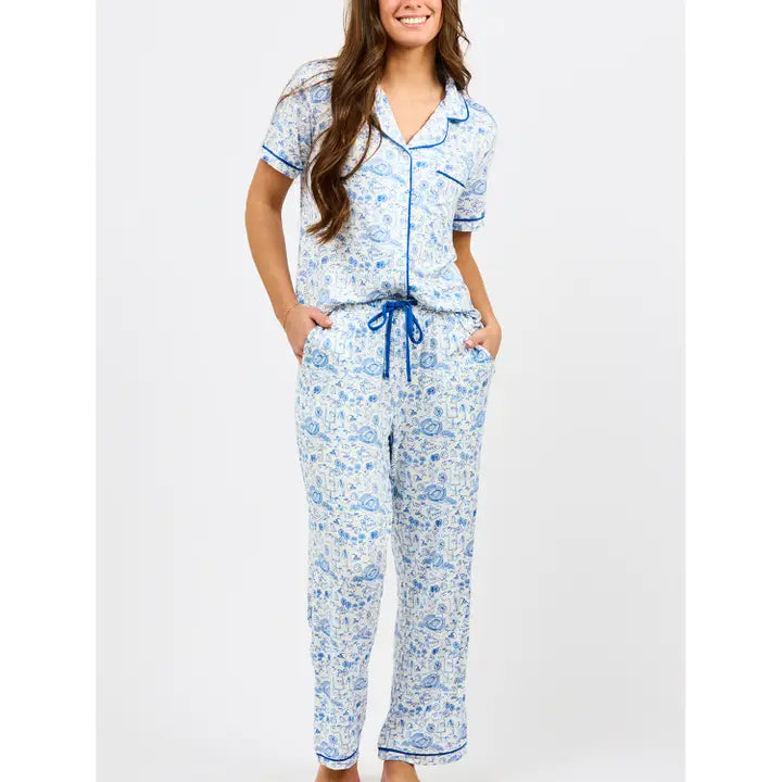 MS Charlotte Pant Set l Team Toile Blue