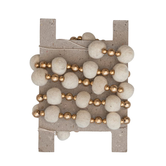 CCO Garland - Cream Ball & Gold