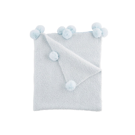 Chenille Blue Baby Blanket