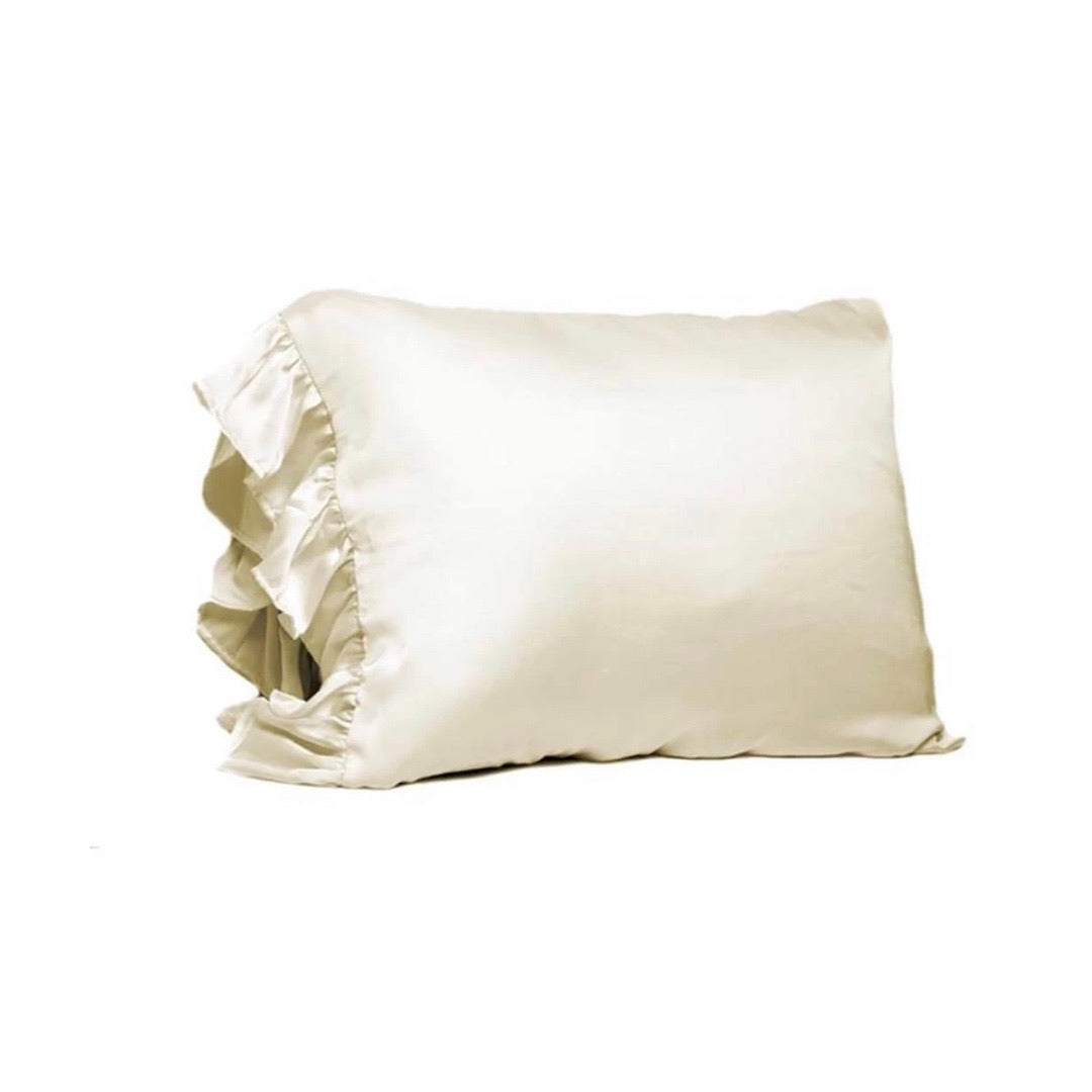 Silky Pillowcase with Ruffle