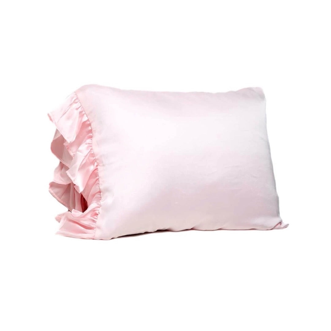 Silky Pillowcase with Ruffle