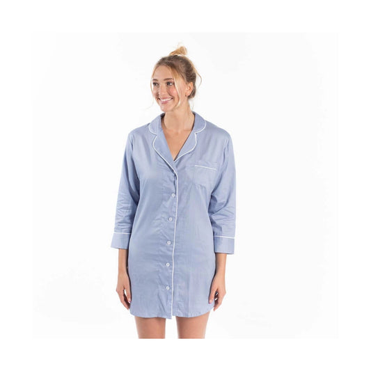 Button-Down Sleep Shirt - Blue