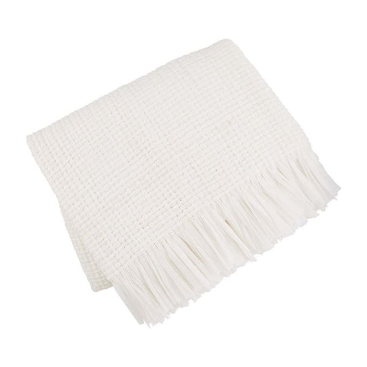 Fringe Blanket - White