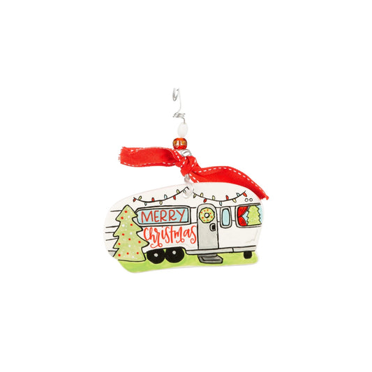 Merry Christmas Camper Flat Ornament