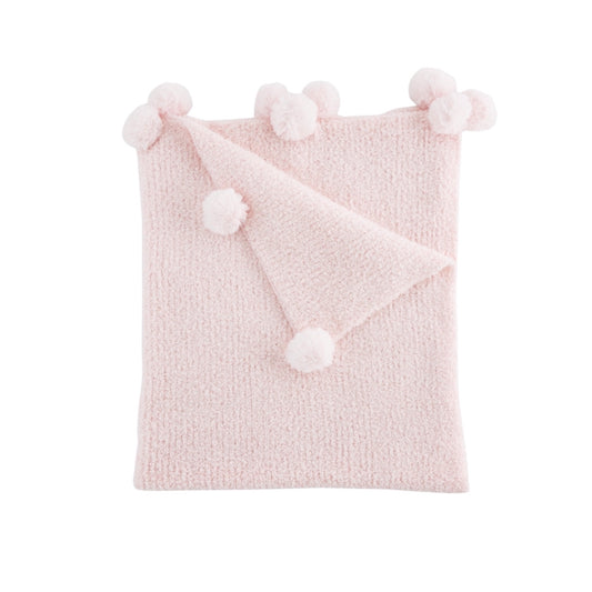 Chenille Pink Baby Blanket