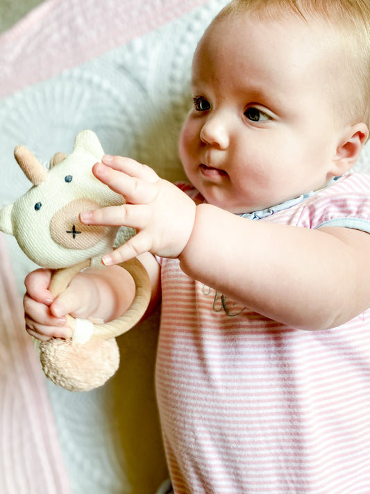 Organic Cotton Rattle - Unicorn