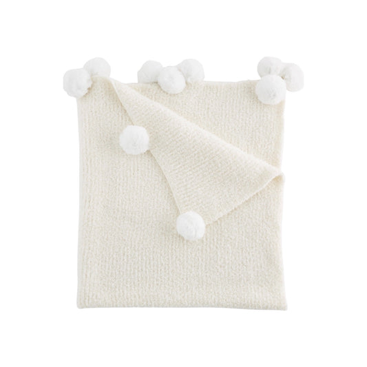 Chenille Ivory Baby Blanket