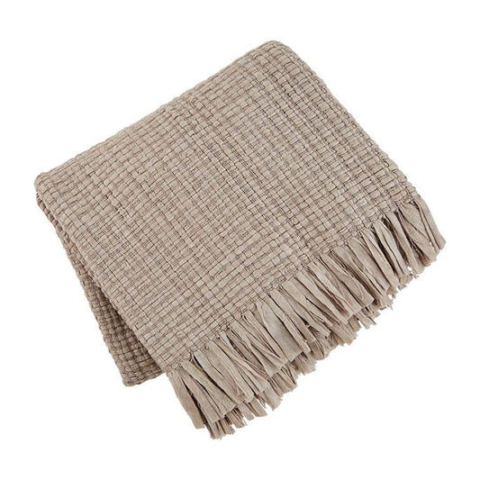 Fringe Blanket - Grey