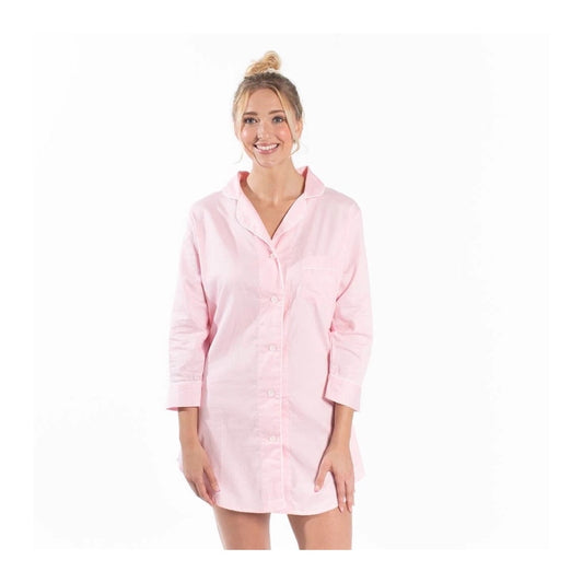 Button-Down Sleep Shirt - Pink