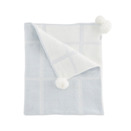 Blue Plaid Baby Blanket